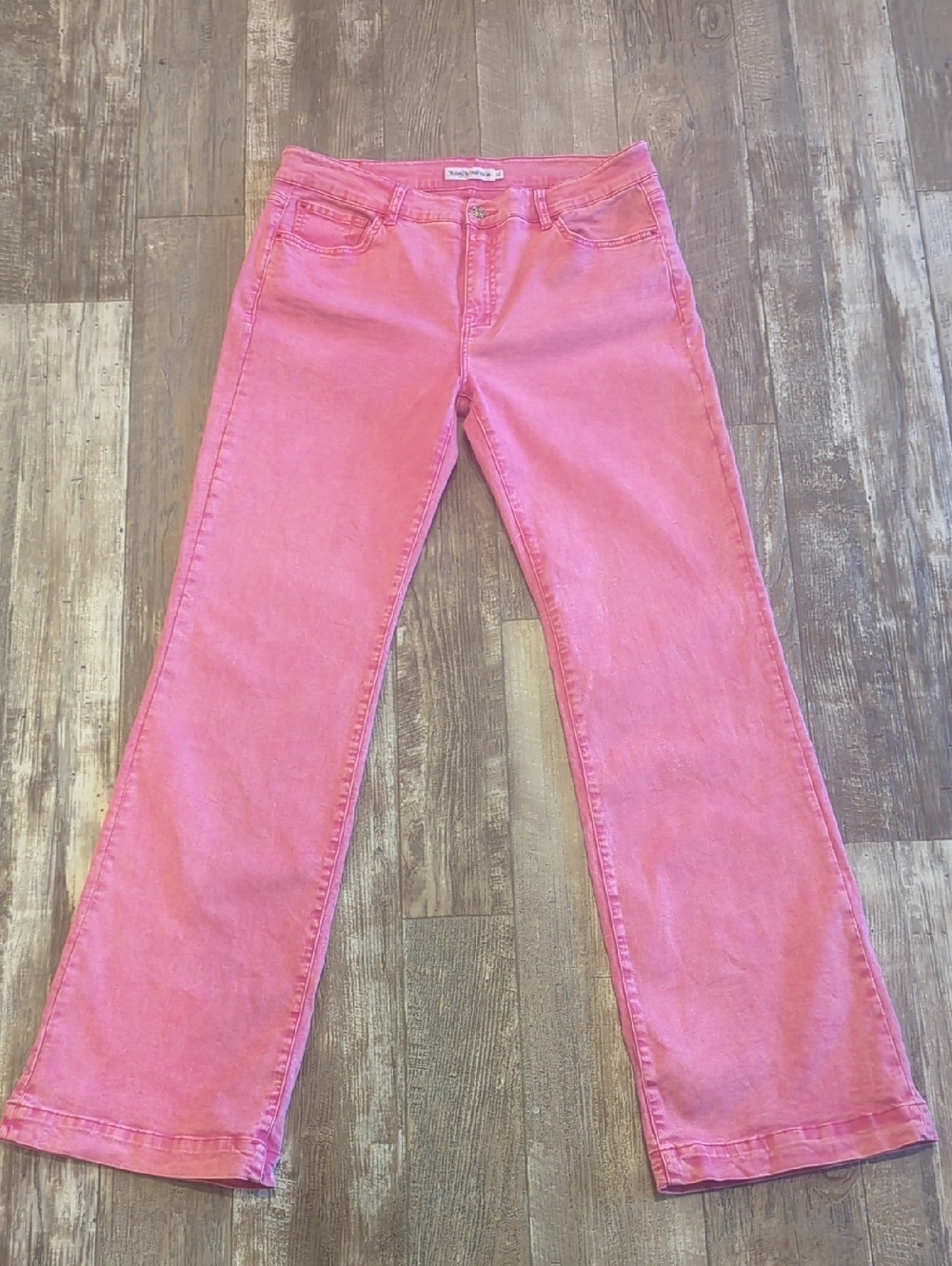 RANCH DRESS'N Fallon Taylor Signature "Retro Pink" washed trouser jeans XL Tall - Picture 3 of 14